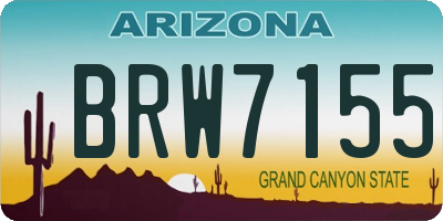 AZ license plate BRW7155