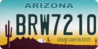 AZ license plate BRW7210