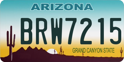 AZ license plate BRW7215