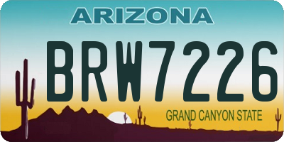 AZ license plate BRW7226