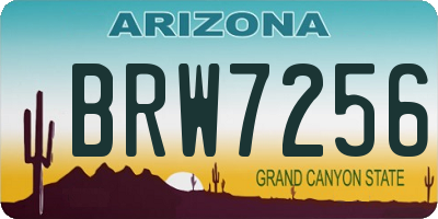 AZ license plate BRW7256