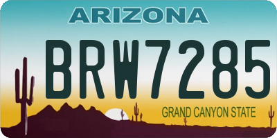 AZ license plate BRW7285