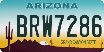 AZ license plate BRW7286