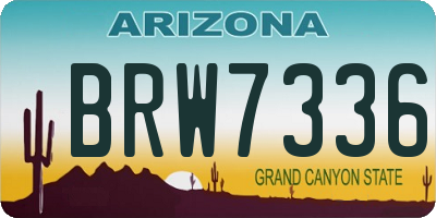 AZ license plate BRW7336