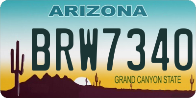 AZ license plate BRW7340