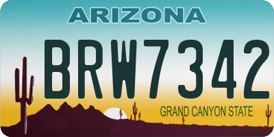 AZ license plate BRW7342