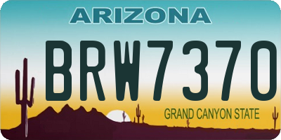 AZ license plate BRW7370