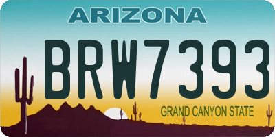 AZ license plate BRW7393