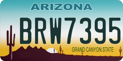 AZ license plate BRW7395