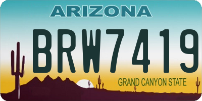 AZ license plate BRW7419