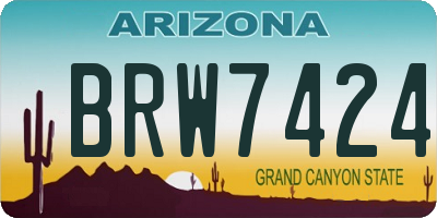AZ license plate BRW7424