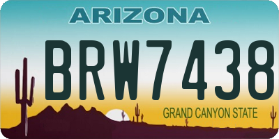 AZ license plate BRW7438