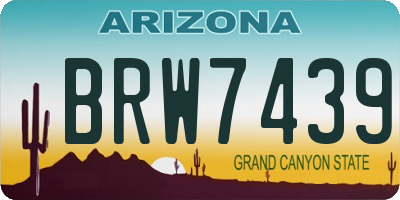 AZ license plate BRW7439
