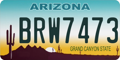 AZ license plate BRW7473