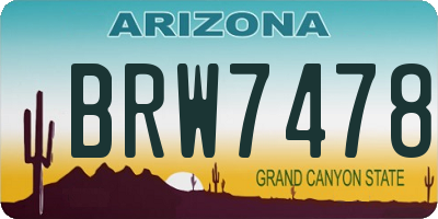 AZ license plate BRW7478