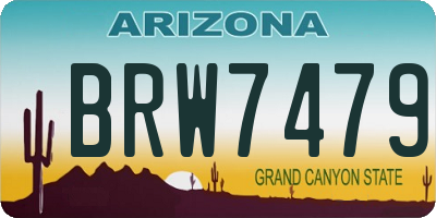 AZ license plate BRW7479