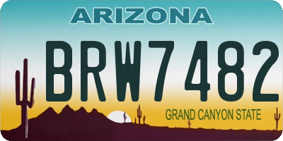 AZ license plate BRW7482