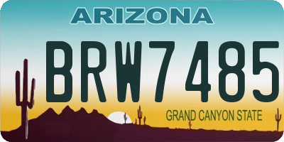 AZ license plate BRW7485