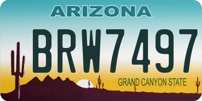 AZ license plate BRW7497
