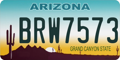 AZ license plate BRW7573