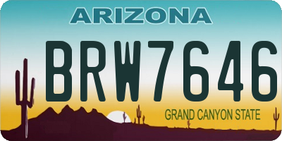 AZ license plate BRW7646
