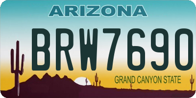 AZ license plate BRW7690