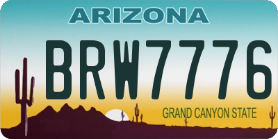 AZ license plate BRW7776