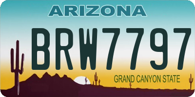 AZ license plate BRW7797