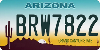 AZ license plate BRW7822