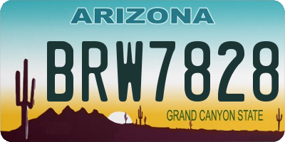 AZ license plate BRW7828