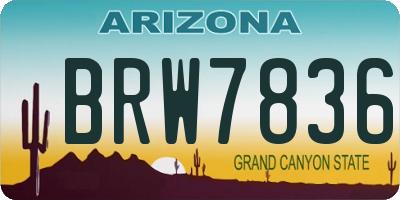 AZ license plate BRW7836