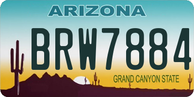 AZ license plate BRW7884