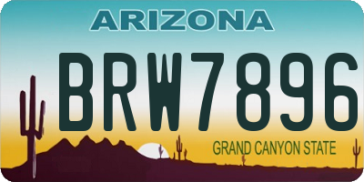AZ license plate BRW7896