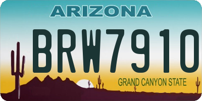 AZ license plate BRW7910