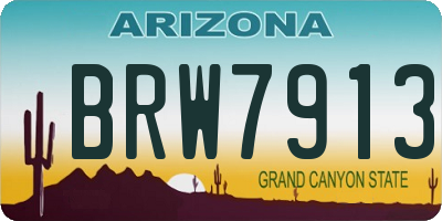 AZ license plate BRW7913