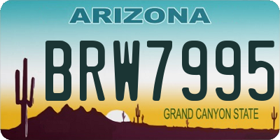 AZ license plate BRW7995