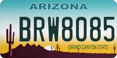 AZ license plate BRW8085