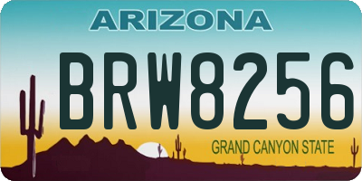 AZ license plate BRW8256