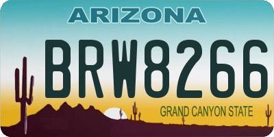 AZ license plate BRW8266