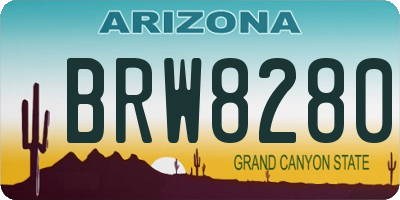 AZ license plate BRW8280