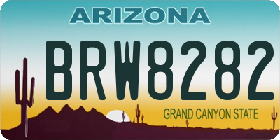 AZ license plate BRW8282