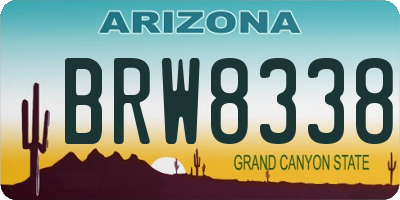 AZ license plate BRW8338