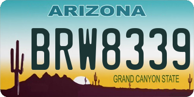AZ license plate BRW8339