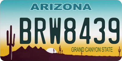 AZ license plate BRW8439