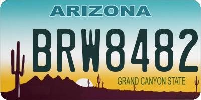 AZ license plate BRW8482