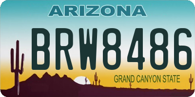 AZ license plate BRW8486