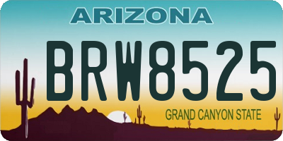 AZ license plate BRW8525