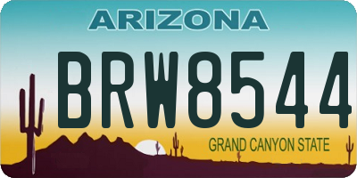 AZ license plate BRW8544