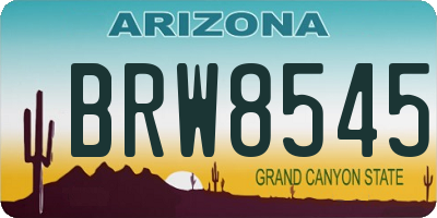 AZ license plate BRW8545