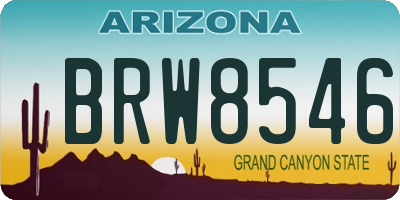 AZ license plate BRW8546